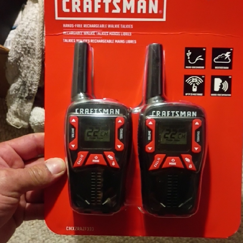 Craft Black and Red Two-Way Radios